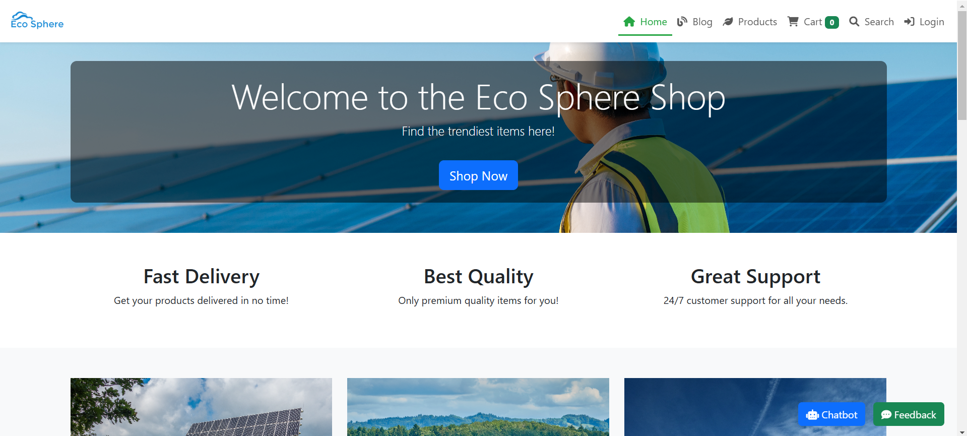 EcoSphere Home Page