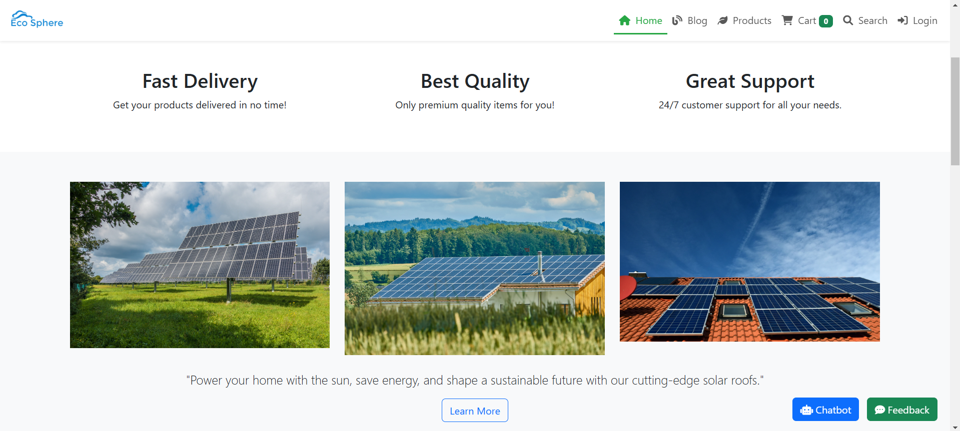 EcoSphere Product Filtering