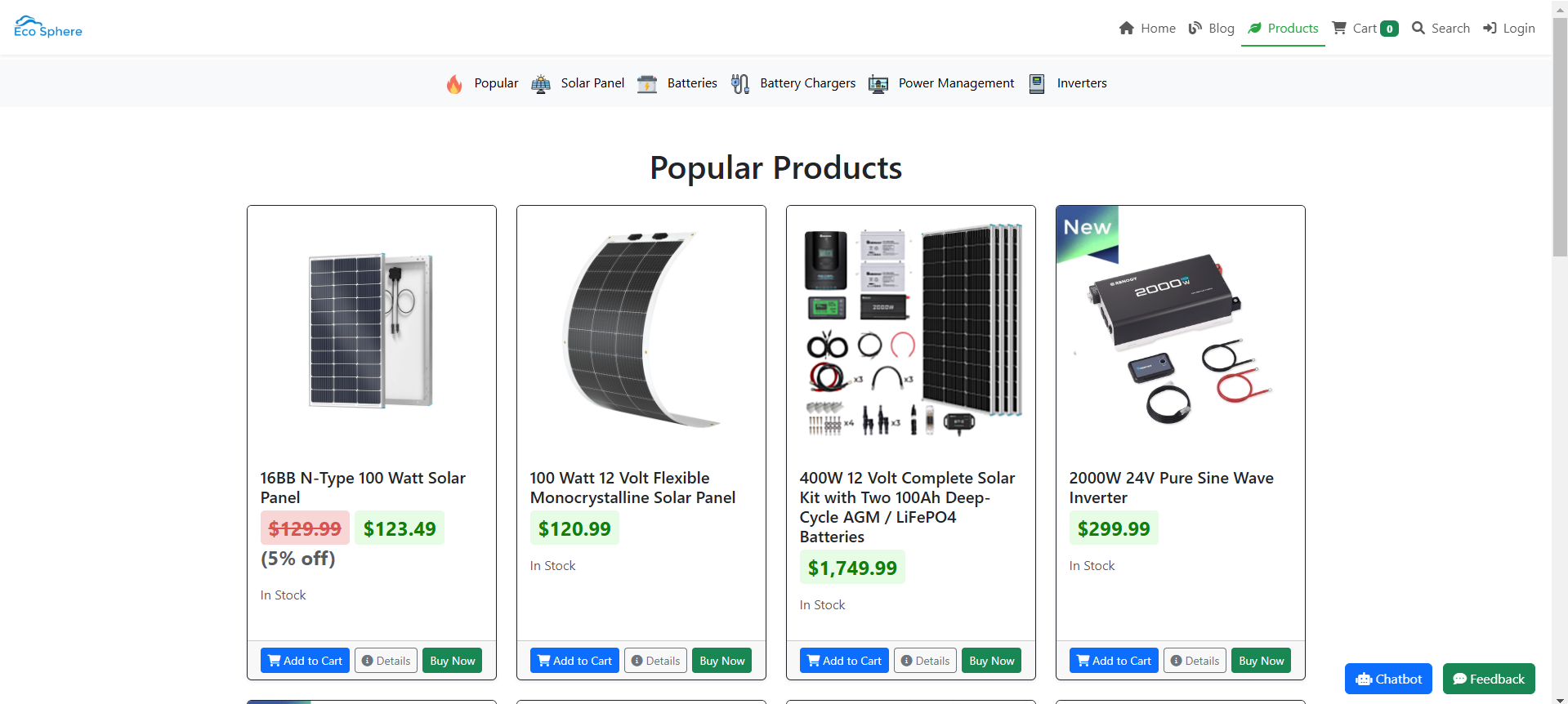 Product Listing