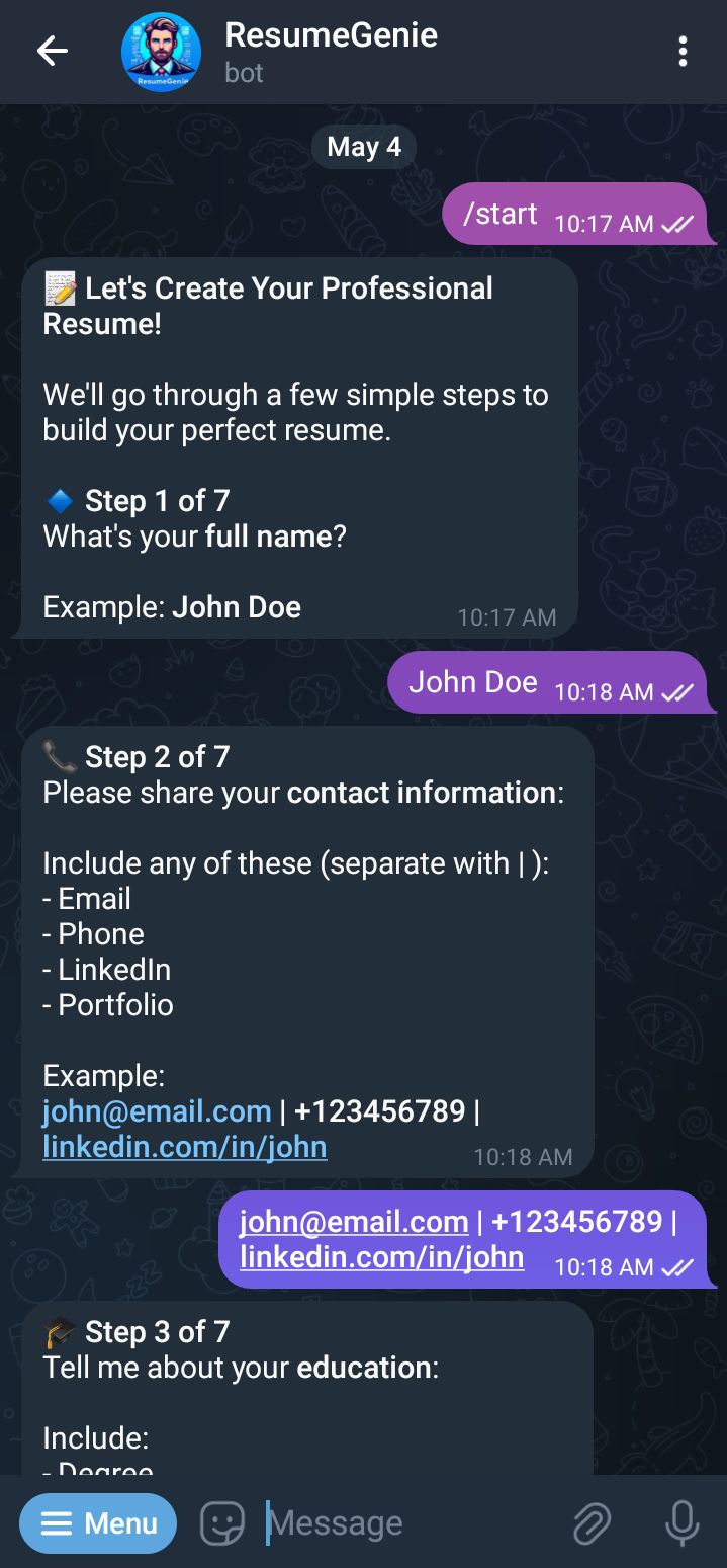 Resume Creation Steps